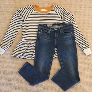 AG “The Stilt Crop Cigarette Crop” Jeans